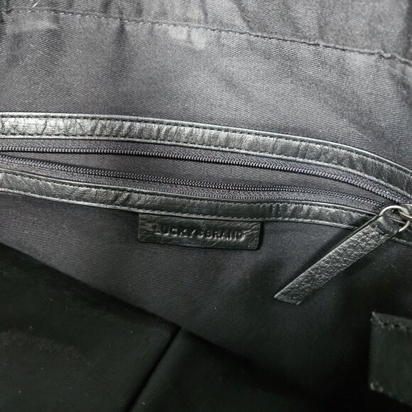 Lucky Brand Leather Studded Shoulder Tote Bag - Picture 9 of 9